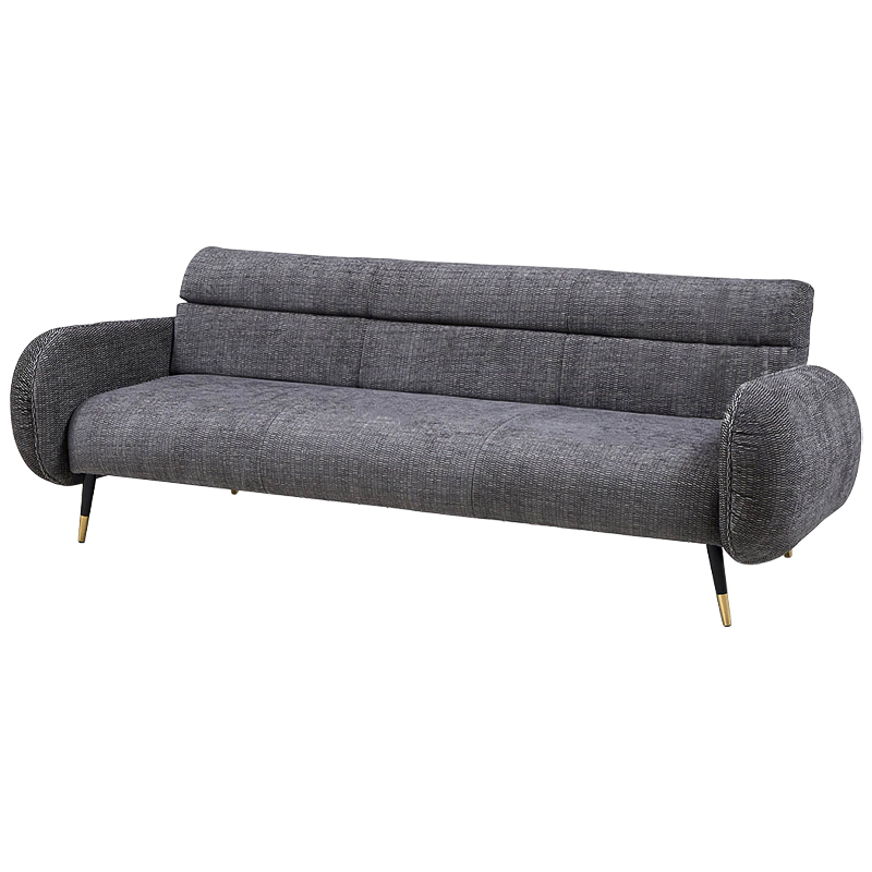 Диван Hebert Sofa Grey L Серый Серый Черный Латунь в Нижнем Новгороде | Loft Concept 