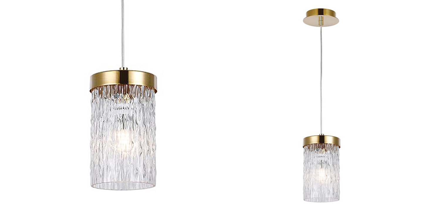 Подвесной светильник Estebe Gold Glass Hanging Lamp - фото