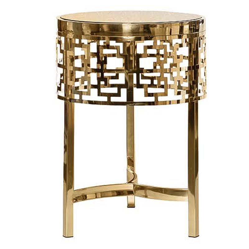 Приставной стол Yen Geometry Side Table pink gold 50 Глянцевое золото в Нижнем Новгороде | Loft Concept 