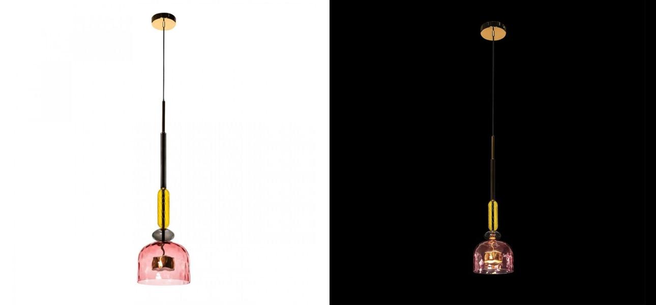 Светильник Flauti Pink Yellow D20 см - фото №1