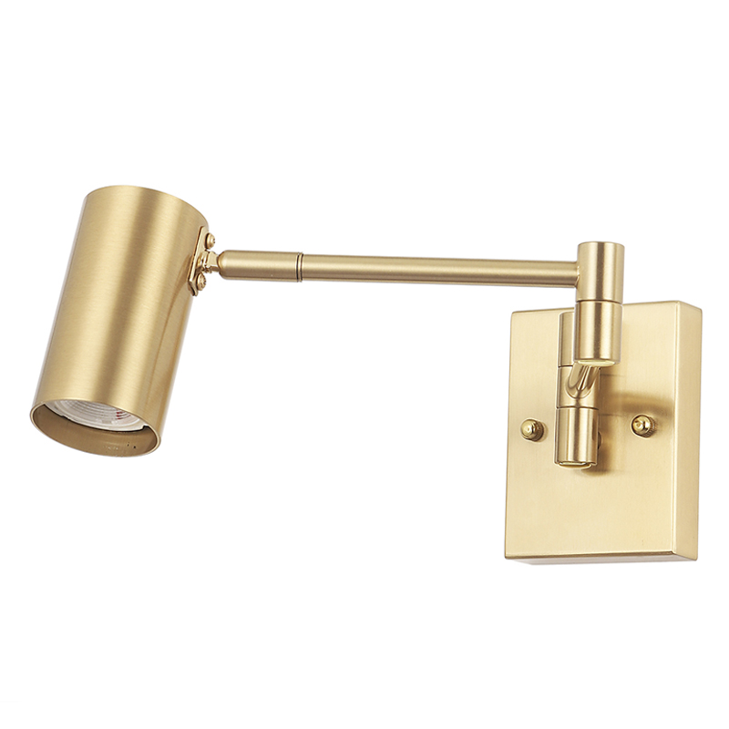 Бра с цилиндрическим плафоном и поворотным механизмом Trumpet Wall Lamp Латунь Черный Бра с цилиндрическим плафоном и поворотным механизмом Trumpet Wall Lamp Латунь Черный в Нижнем Новгороде | Loft Concept