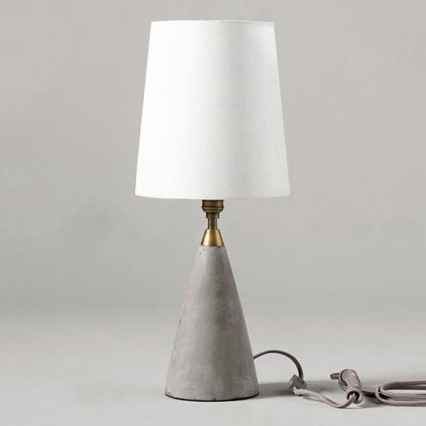 Настольная лампа Concrete Stone Table Lamp Cone Серый в Нижнем Новгороде | Loft Concept 