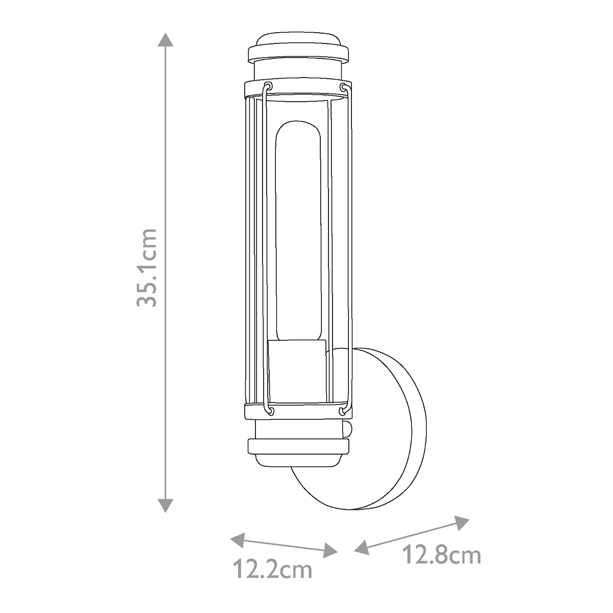Бра для ванных комнат с прозрачным цилиндрическим плафоном на круглом основании Hinkley в Нижнем Новгороде