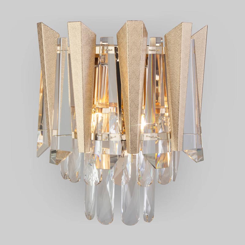 Бра Crystal Edge Sconce Прозрачный (Transparent) Золотой в Нижнем Новгороде | Loft Concept 