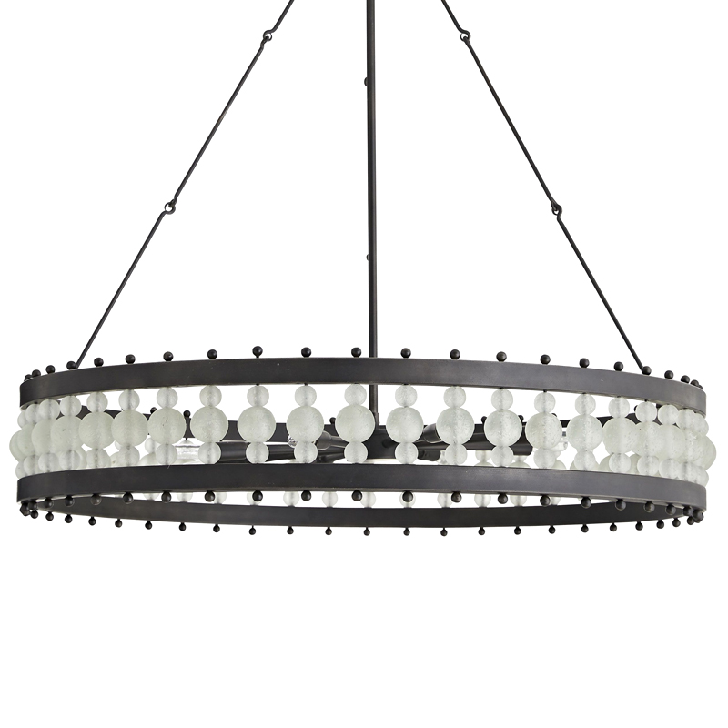 Люстра Arteriors ESME CHANDELIER Черный Прозрачный в Нижнем Новгороде | Loft Concept 