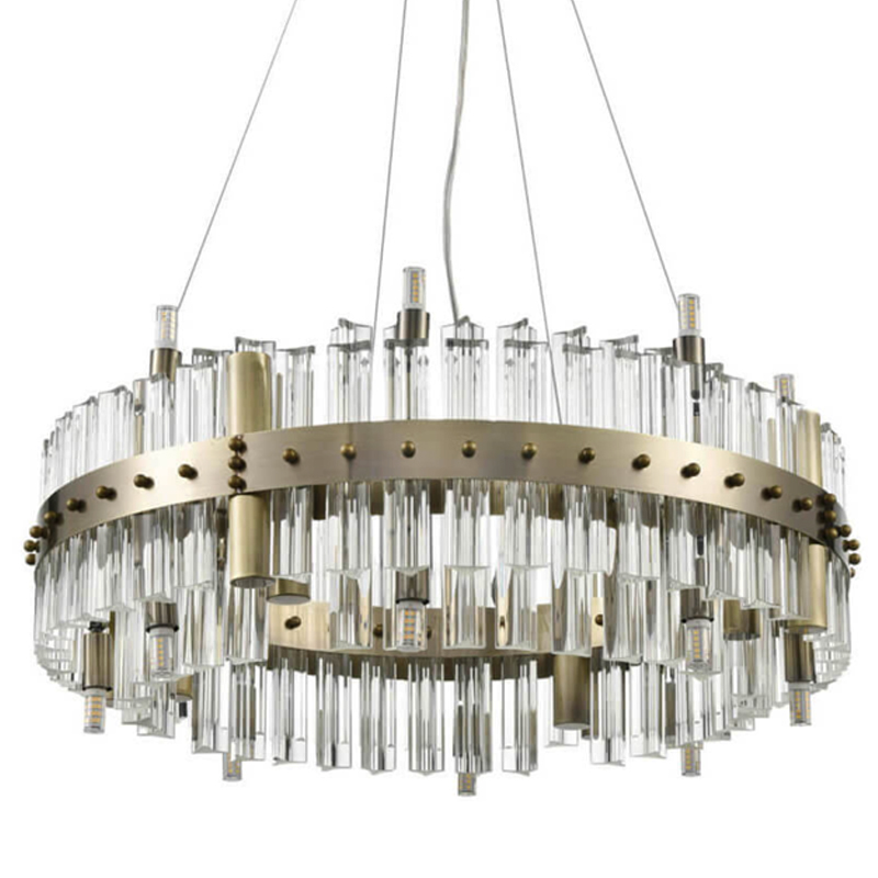 Люстра Saturno Not Baroncelli Bronze Chandelier  Бронза Прозрачный (Transparent) в Нижнем Новгороде | Loft Concept 