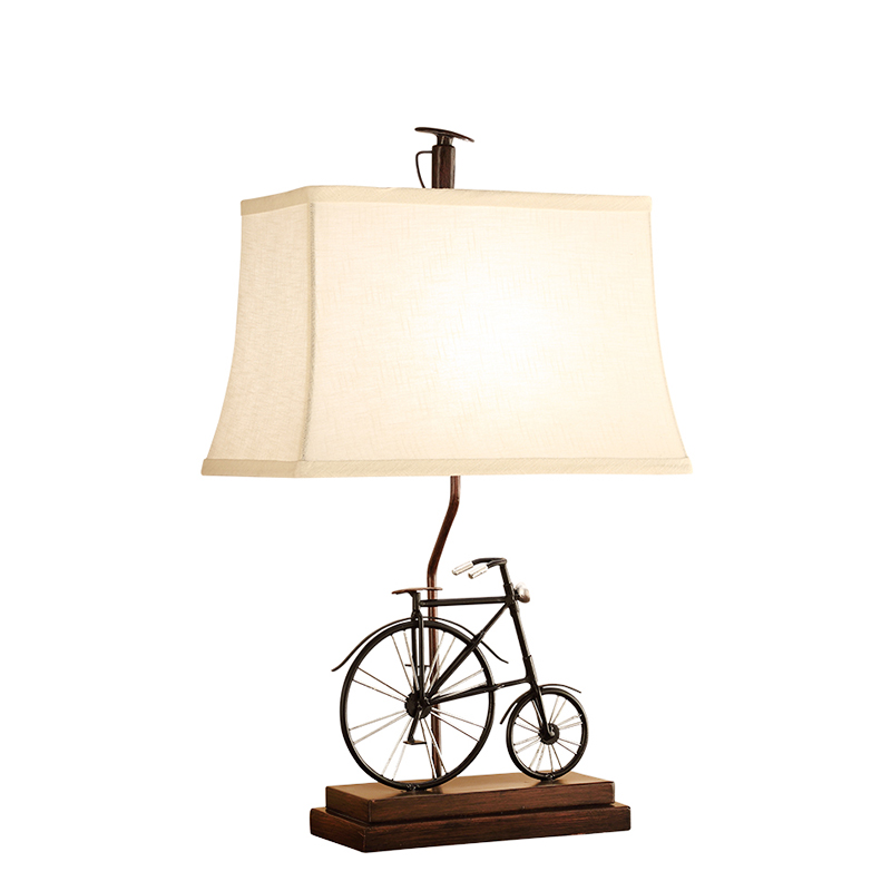 Настольная лампа Bike Table Lamp Черный Белый Коричневый в Нижнем Новгороде | Loft Concept 