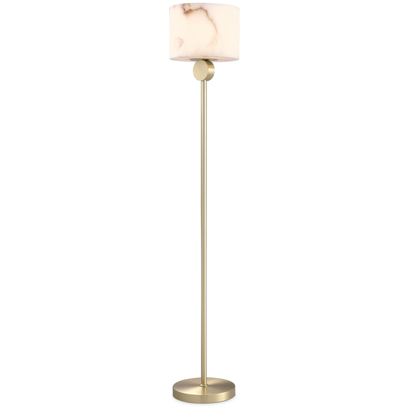 Торшер Eichholtz Floor Lamp Etruscan Brass Латунь Белый в Нижнем Новгороде | Loft Concept 