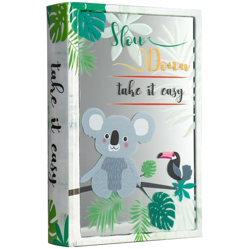 Шкатулка-книга Koala and Toucan Mirror Book Box Мульти Белый Зеленый в Нижнем Новгороде | Loft Concept 