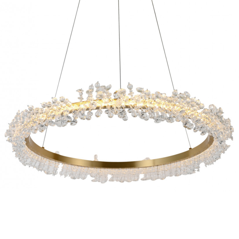 Crystal round chandelier Светильник Кольцо из Хрусталя  Прозрачный Латунь в Нижнем Новгороде | Loft Concept 