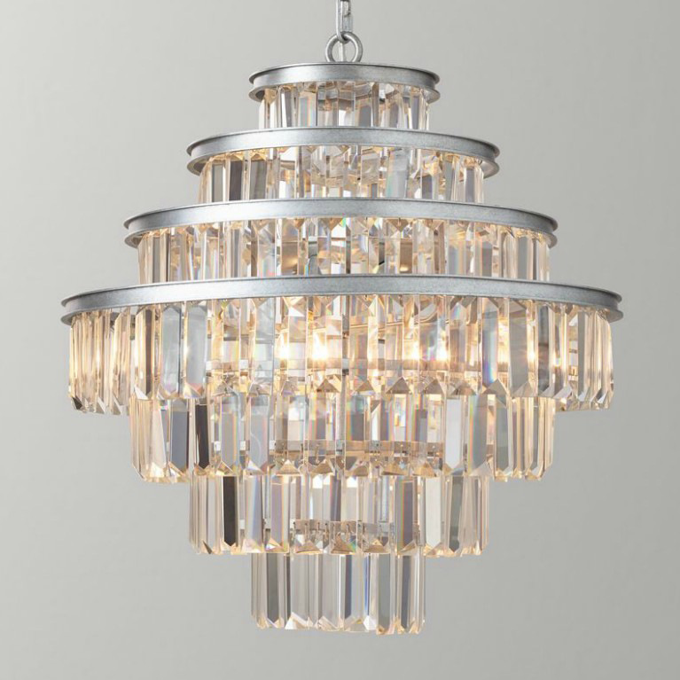 Люстра Alaine Crystal Large Pendant Silver Серебряный Прозрачное Стекло в Нижнем Новгороде | Loft Concept 