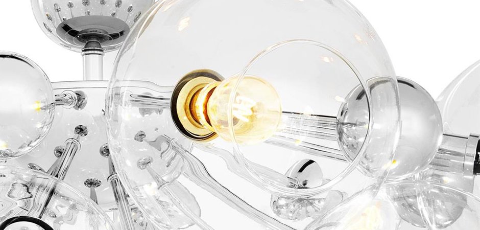 Потолочный светильник Eichholtz Ceiling Lamp Soleil Nickel - фото №1