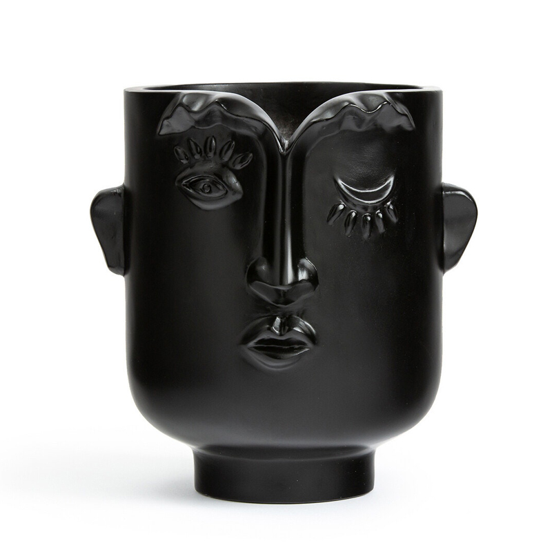 Ваза Black Head Vase Глянцевый черный в Нижнем Новгороде | Loft Concept 