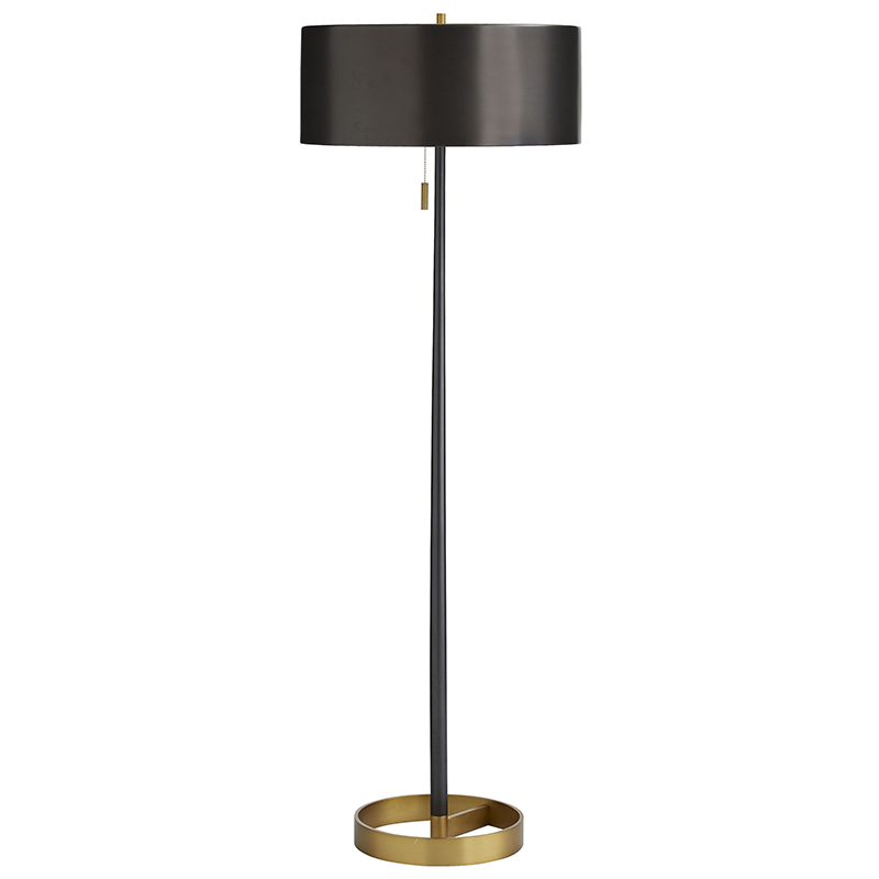 Торшер Arteriors VIOLETTA FLOOR LAMP Black Латунь Черный в Нижнем Новгороде | Loft Concept 