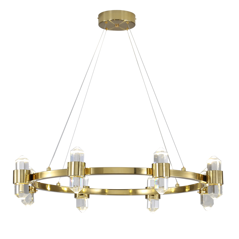 Люстра Crystal Ring Chandelier Brass Латунь Прозрачный в Нижнем Новгороде | Loft Concept 