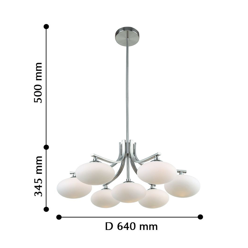 Люстра с овальными белыми плафонами Mushrooms Lamp в Нижнем Новгороде