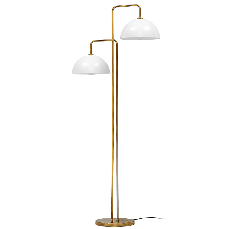 Торшер Haworth Floor Lamp Золотой Белый в Нижнем Новгороде | Loft Concept 