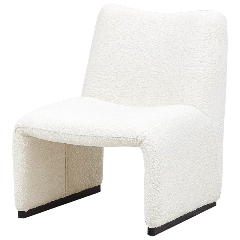 Кресло белое Cress White Boucle Collection Armchair Белый в Нижнем Новгороде | Loft Concept 