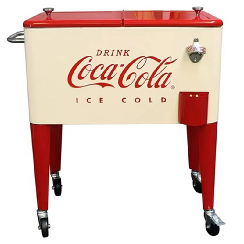 Куллер Retro Metal Coca-Cola Cooler Красный (Red) Бежевый в Нижнем Новгороде | Loft Concept 