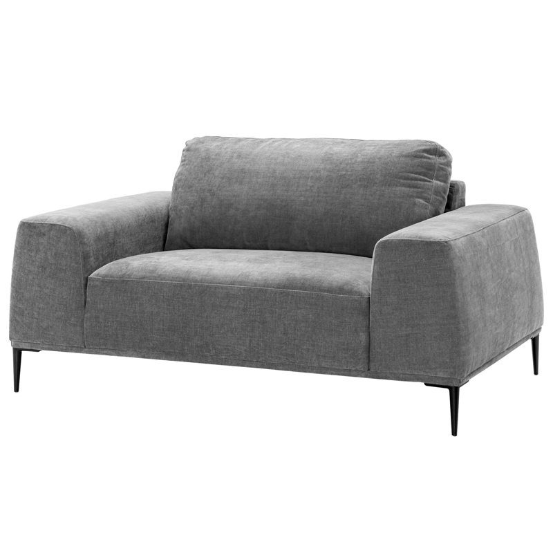 Кресло Eichholtz Loveseat Montado grey Серый Черный в Нижнем Новгороде | Loft Concept 