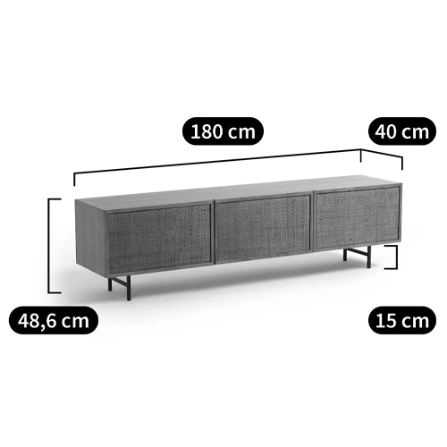 ТВ-тумба с декором из ротанга Pansy Rattan TV Stand в Нижнем Новгороде