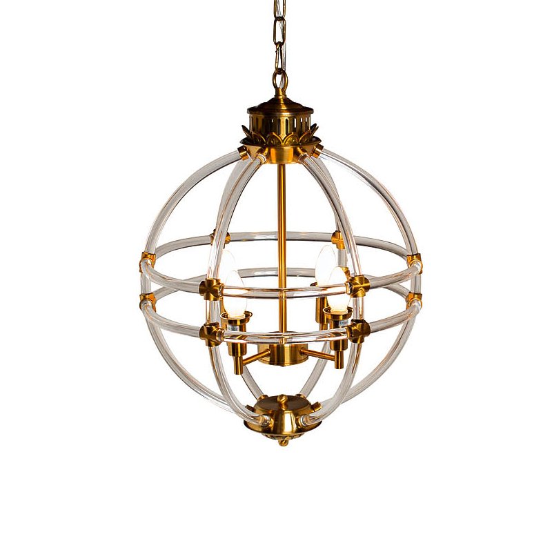 Люстра Eichholtz Chandelier Impero Gold Золотой Прозрачный в Нижнем Новгороде | Loft Concept 