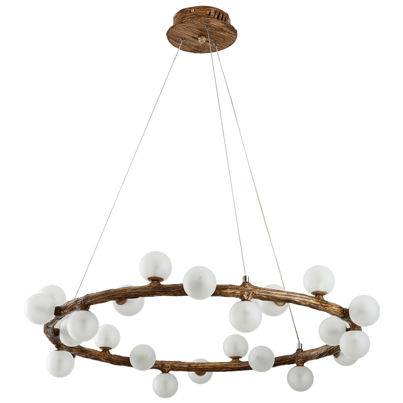 Люстра Circular Branch Chandelier Коричневый Белый в Нижнем Новгороде | Loft Concept 