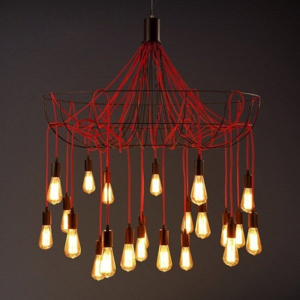 Люстра Blood Wire Chandelier Red 21 Красный Черный в Нижнем Новгороде | Loft Concept 