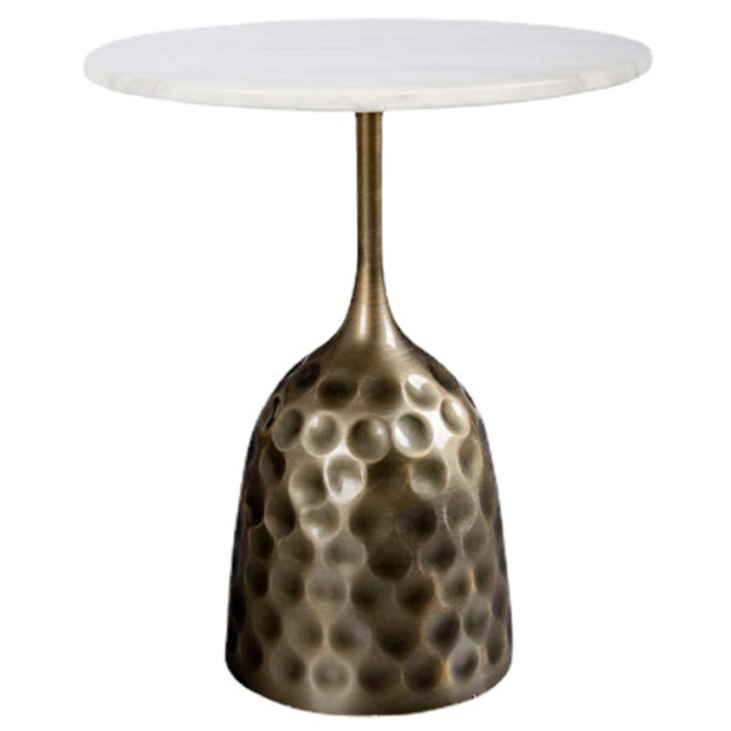 Приставной стол Cluster Surface Bronze White Stone Side Table Античная Бронза Белый в Нижнем Новгороде | Loft Concept 