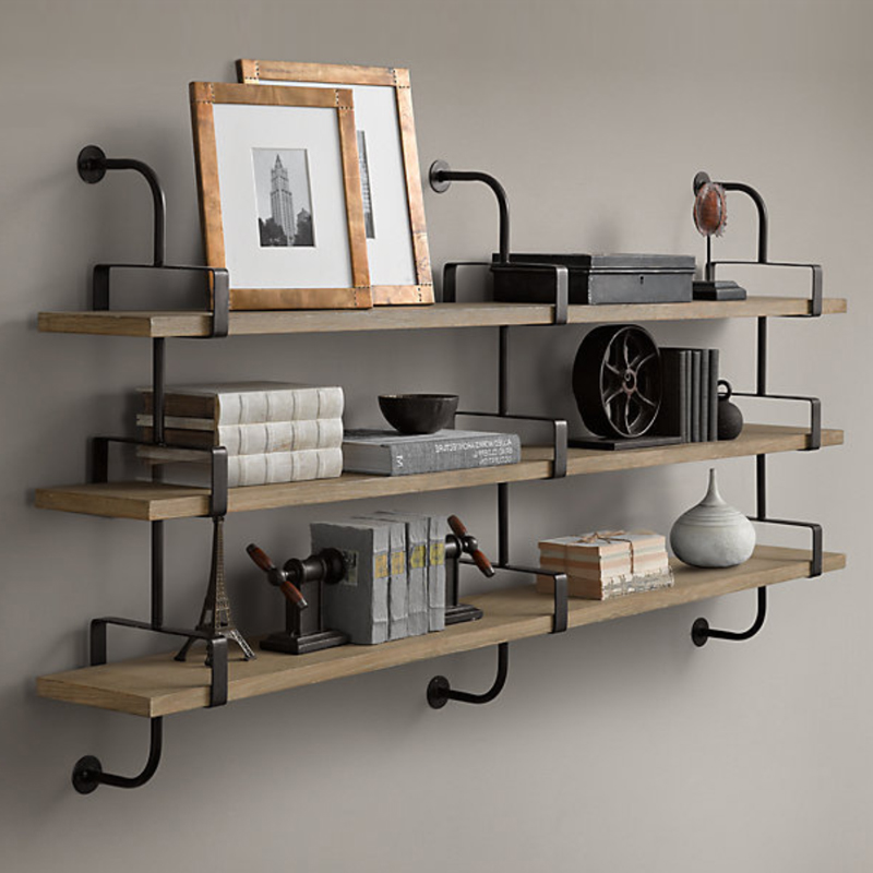 Полка из Дуба RH SHELVING & LEDGES 150 см Графит в Нижнем Новгороде | Loft Concept 