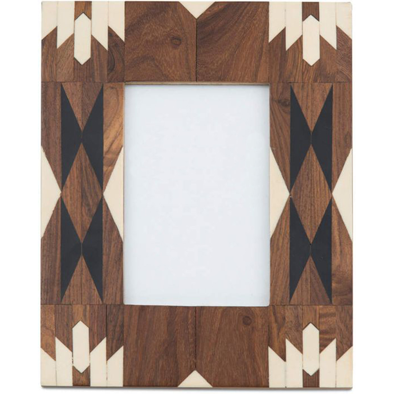 Фоторамка кость Brown Indian Wood Bone Inlay photo frame Бежевый Коричневый в Нижнем Новгороде | Loft Concept 