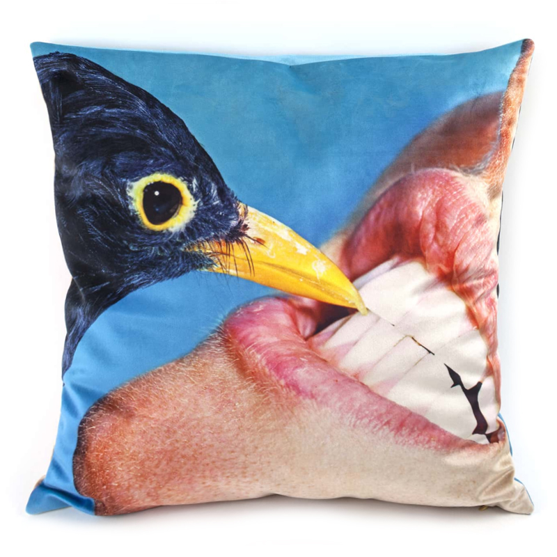 Подушка Seletti Cushion Crow Design Toiletpaper Голубой в Нижнем Новгороде | Loft Concept 