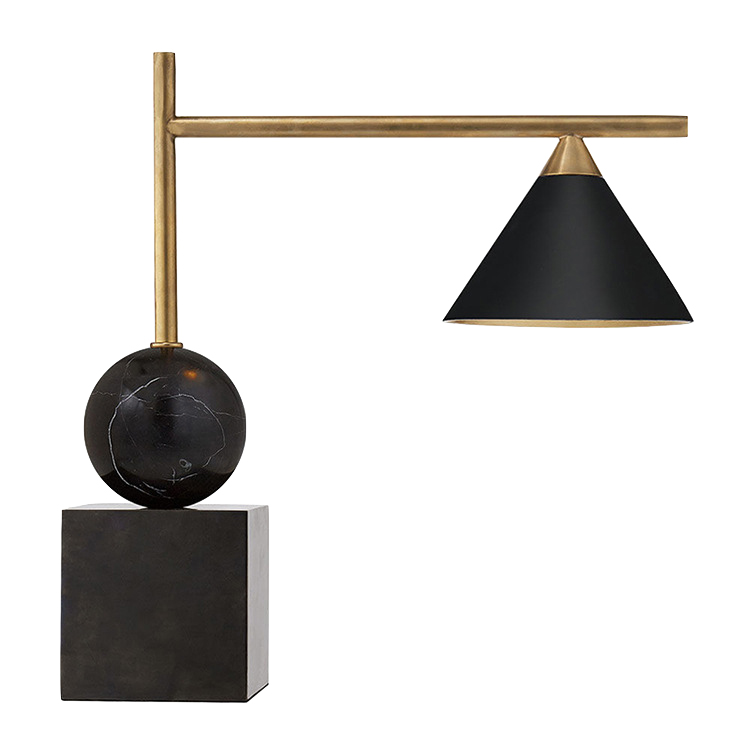 Настольная лампа CLEO DESK LAMP Black Черный Латунь в Нижнем Новгороде | Loft Concept 