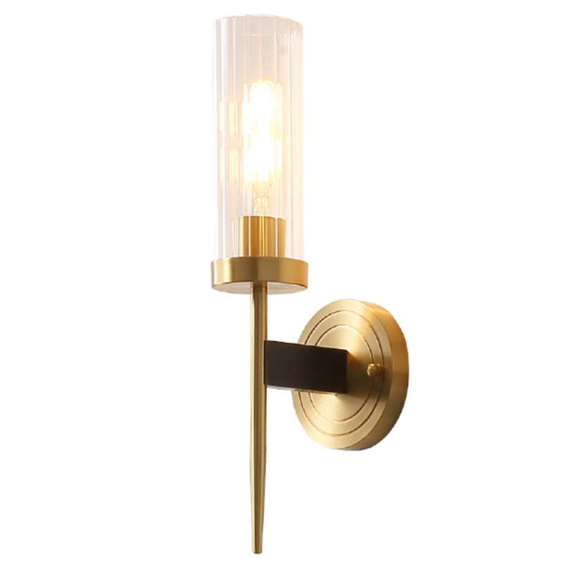 Бра European Modern Living Room Wall Lamp ALOUETTE SCONCE Латунь Прозрачное Стекло в Нижнем Новгороде | Loft Concept 