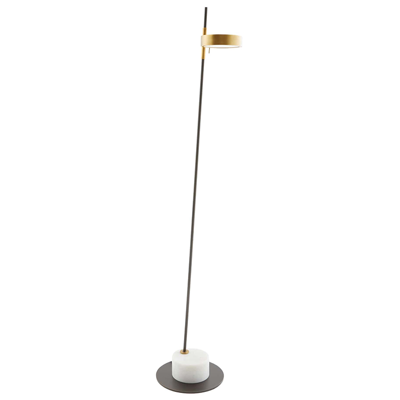 Торшер Arteriors PARK FLOOR LAMP Латунь Черный Белый в Нижнем Новгороде | Loft Concept 