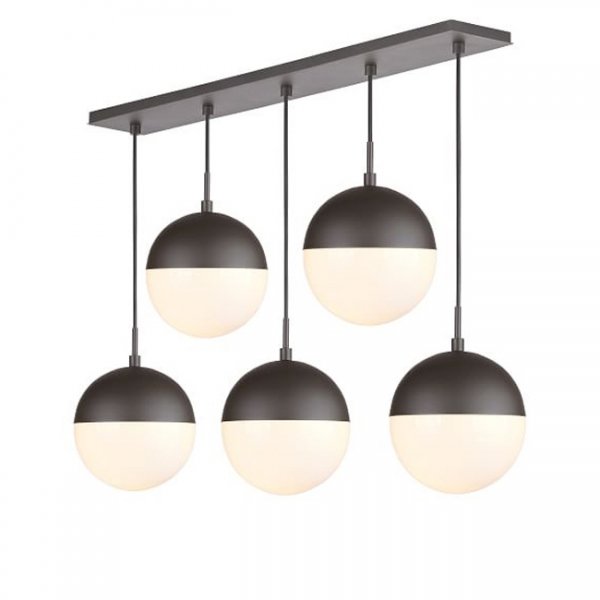 Подвесной светильник Copper Light Black Pendant 5 Черный Белый в Нижнем Новгороде | Loft Concept 