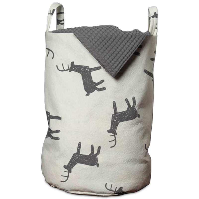 Корзина Deer Pattern Basket Белый Серый в Нижнем Новгороде | Loft Concept 