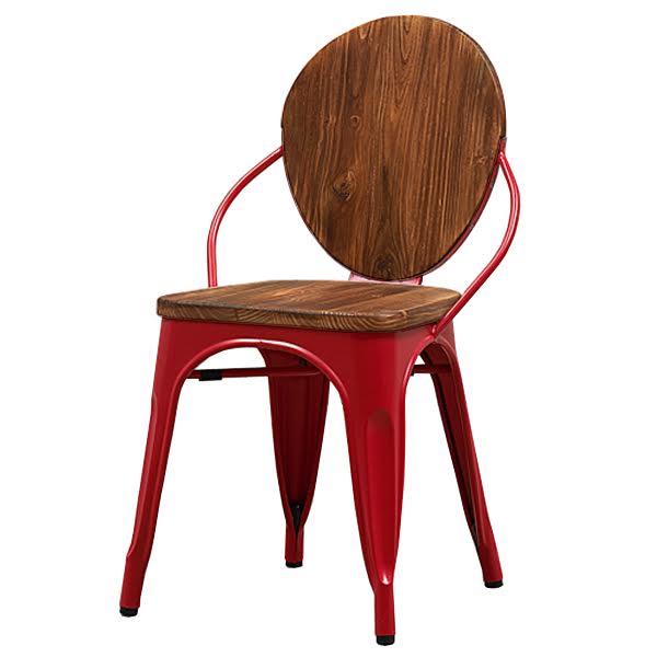 Стул Tolix chair Wooden Red Дуб темный Красный (Red) в Нижнем Новгороде | Loft Concept 