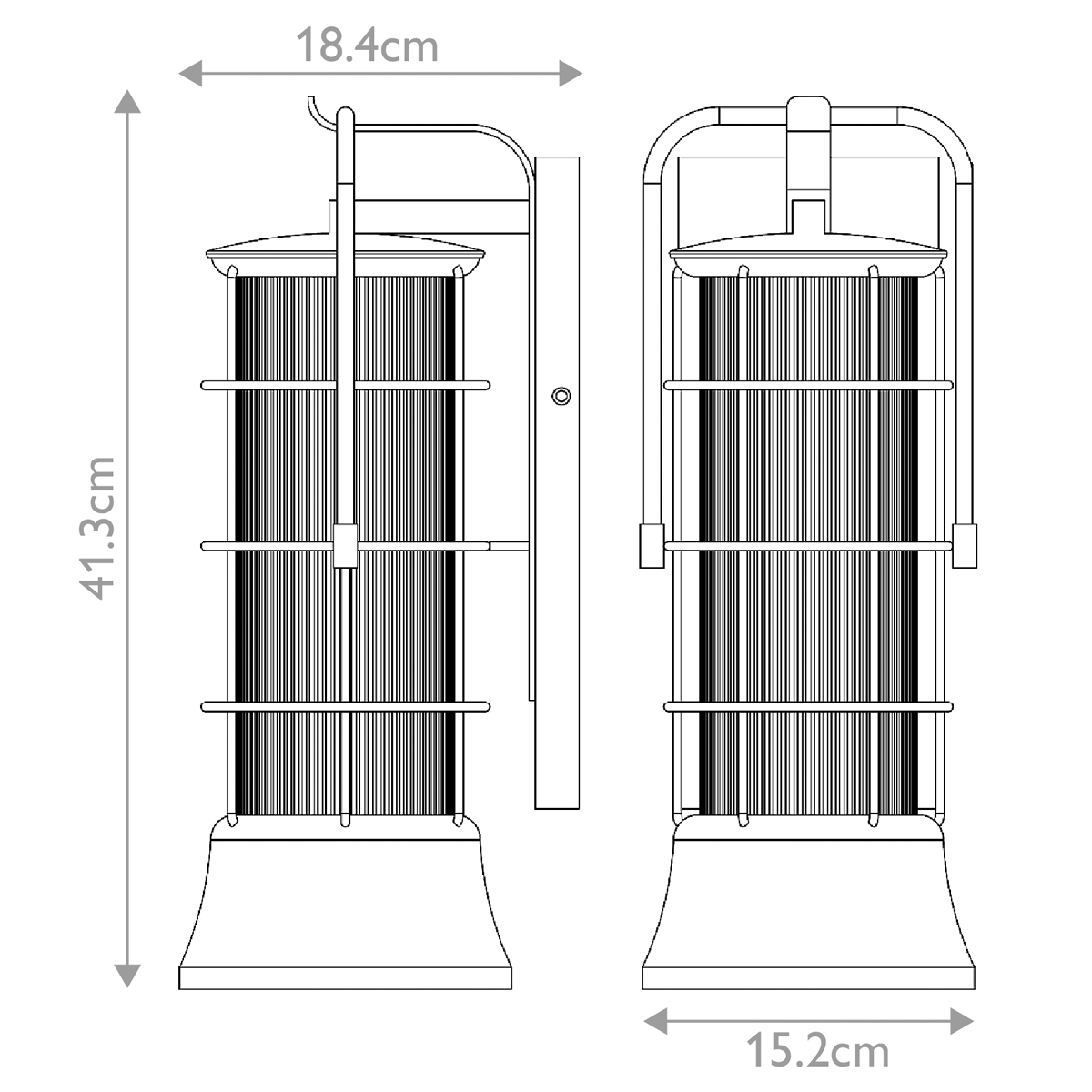 Настенный фонарь цилиндрической формы с рифленым стеклом в золотом каркасе на черном прямоугольном основании Eurofase в Нижнем Новгороде
