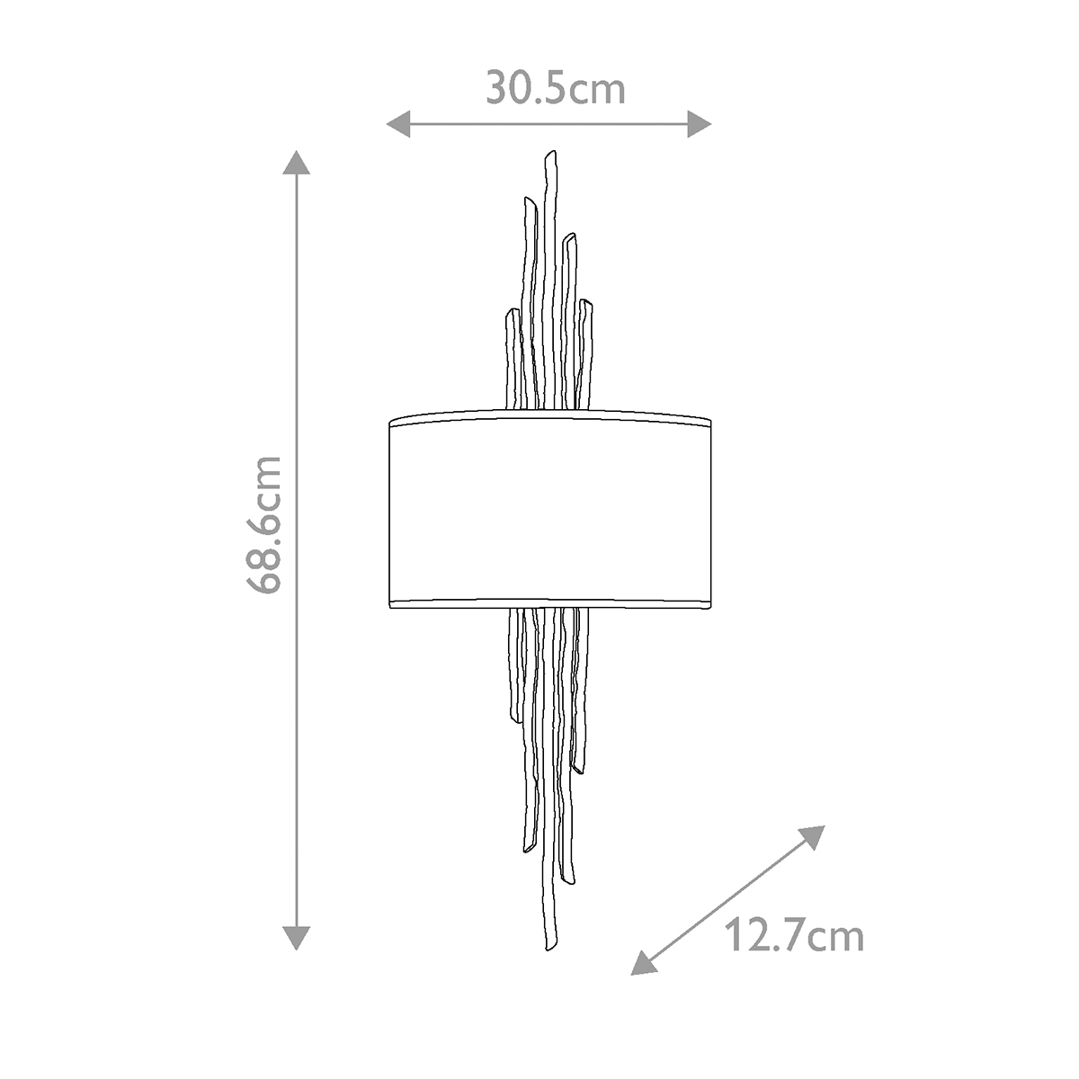 Бра с белым абажуром и элементами в виде натуральных веток Hinkley в Нижнем Новгороде