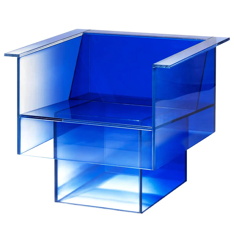 Дизайнерское Кресло Null Blue Glass Clear Armchair by Studio Buzao Прозрачный Синий Сапфирово-синий в Нижнем Новгороде | Loft Concept 