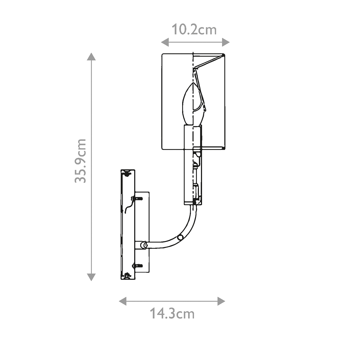 Бра с прямоугольным основанием и белым цилиндрическим льняным абажуром Feiss в Нижнем Новгороде