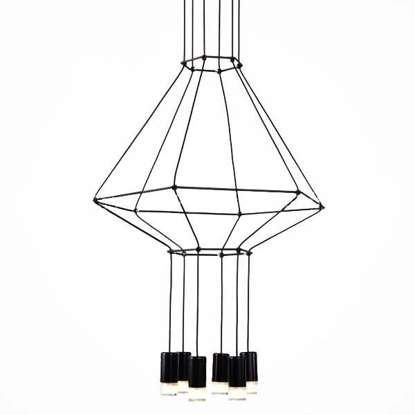 Vibia Wireflow Chandelier 0307 LED Suspension lam  Черный в Нижнем Новгороде | Loft Concept 