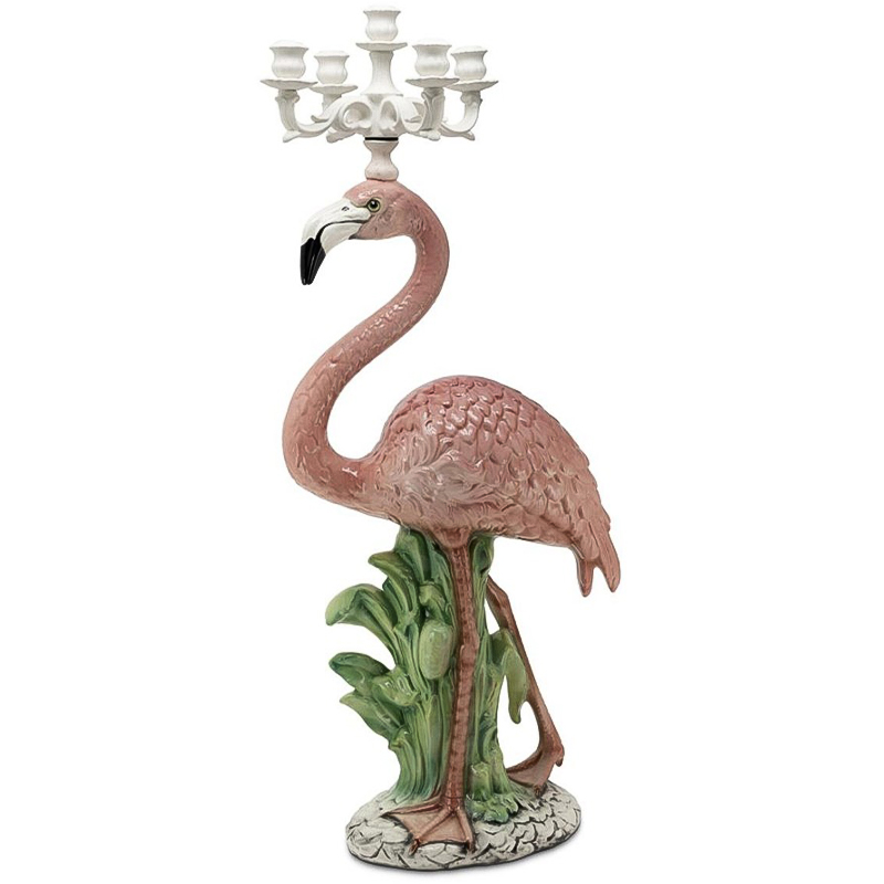 Подсвечник Candleholder Flamingo Bisc Розовый Зеленый Белый в Нижнем Новгороде | Loft Concept 