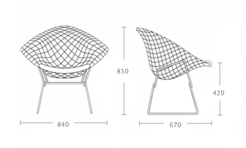 Кресло Bertoia Diamond Chair в Нижнем Новгороде