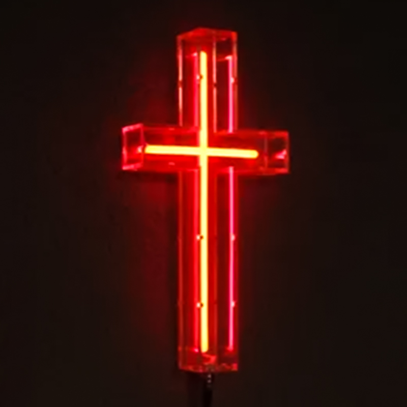 Неоновая настенная лампа Red Cross Neon Wall Lamp Красный Прозрачный в Нижнем Новгороде | Loft Concept 