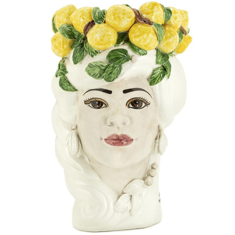 Ваза Vase Lemon Head Lady White Белый Желтый Зеленый в Нижнем Новгороде | Loft Concept 