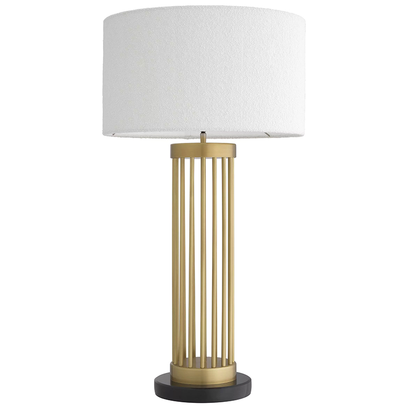 Настольная лампа Eichholtz Table Lamp Condo Brass Белый Латунь Черный в Нижнем Новгороде | Loft Concept 