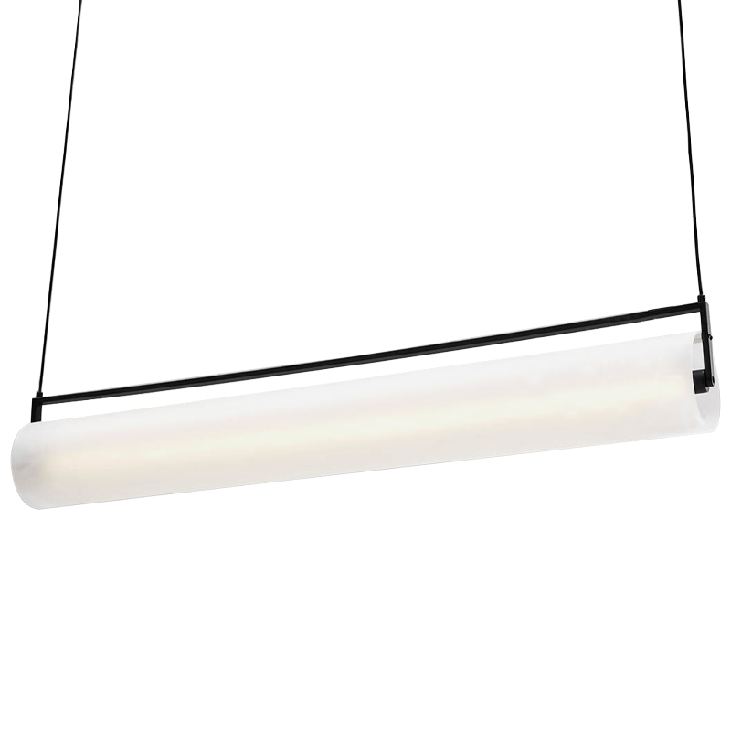 Дизайнерский линейный подвесной светильник CANVAS LINEAR HANGING LAMP Белый Черный в Нижнем Новгороде | Loft Concept 