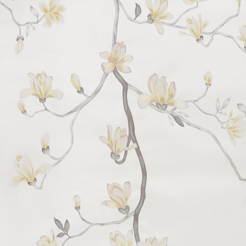 Обои ручная роспись Magnolia Canopy Colourway SC-288 on Natural Mica metallic silk  в Нижнем Новгороде | Loft Concept 